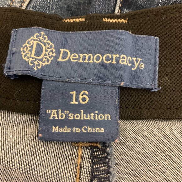 Democracy Absolution Jeans 16 Blue Distressed Slim Leg Stretch - Picture 11 of 11
